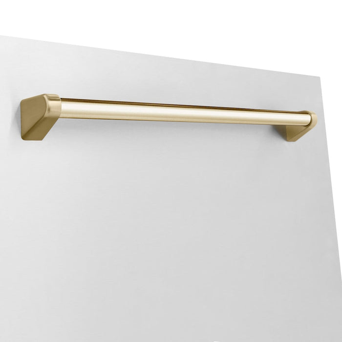 ZLINE Autograph Edition 24 in. Monument Dishwasher Panel with Polished Gold Handle with Color Options (DPMTZ-24-G)