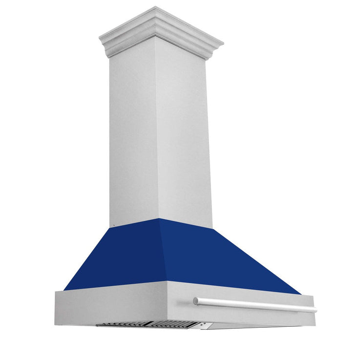 ZLINE 36 in. Fingerprint Resistant Stainless Steel Range Hood (8654SNX-36) Blue Gloss