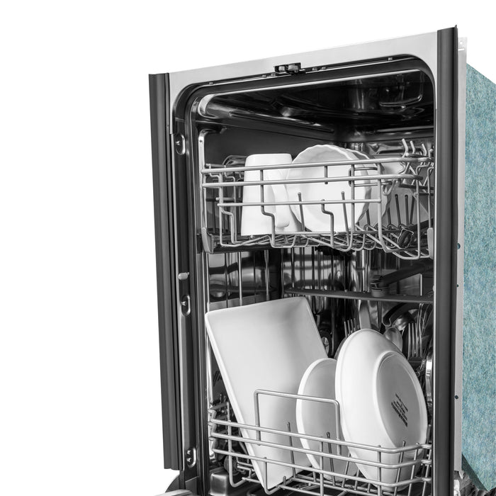 ZLINE 18 in. Top Control Dishwasher in DuraSnow® Stainless Steel with Stainless Steel Tub, DW-SN-18