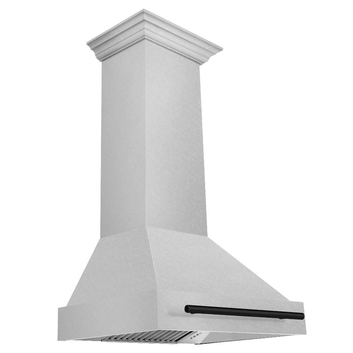 ZLINE Autograph Edition 30 in. Fingerprint Resistant Stainless Steel Range Hood with Fingerprint Resistant Stainless Steel Shell and Handle (8654SNZ-30) Matte Black