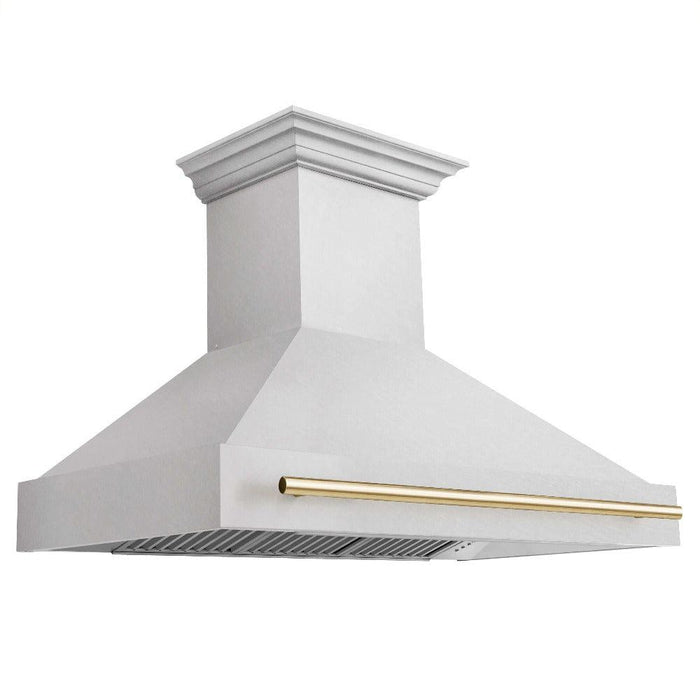 ZLINE Autograph Edition 48 in. Fingerprint Resistant Stainless Steel Range Hood (8654SNZ-48) Polished Gold