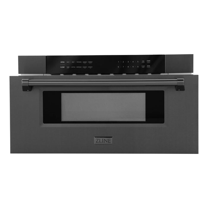 ZLINE 30 Inch 1.2 cu. ft. Built-In Microwave Drawer In Black Stainless Steel, MWD-30-BS