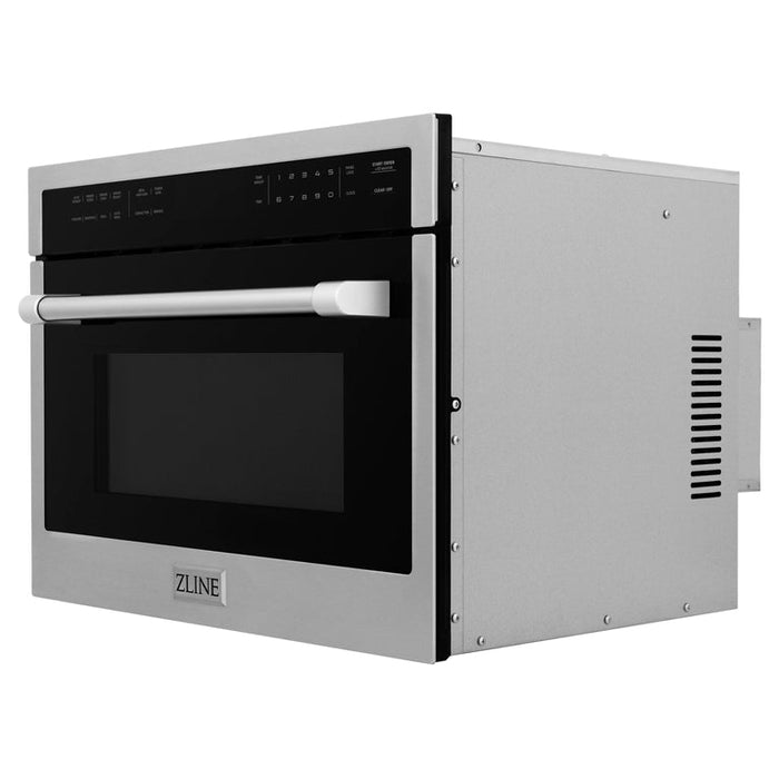 ZLINE Appliance Package - 48" Gas Range, Range Hood Insert, Microwave Oven and Dishwasher, 4KP-SGRRHI48-MODWV