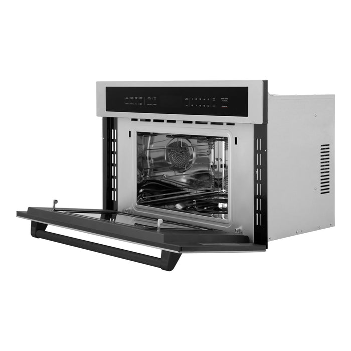 ZLINE Autograph Matte Black Package - 48" Rangetop, 48" Range Hood, Dishwasher, Refrigerator, Microwave Oven