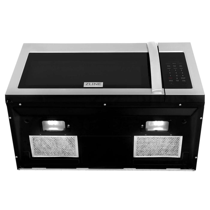 ZLINE 30 in. Kitchen Package with Stainless Steel Gas Range, Modern Over The Range Microwave and Tall Tub Dishwasher