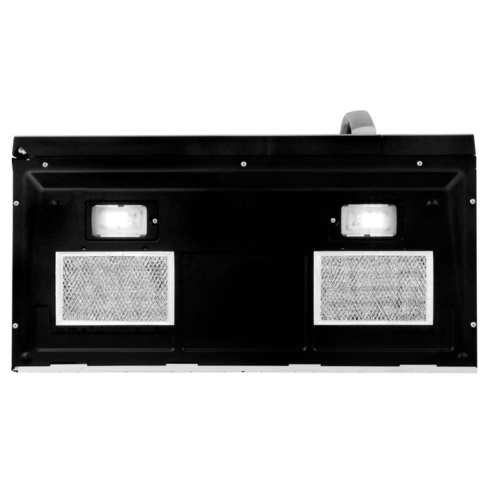 ZLINE 30" 1.5 cu. ft. Over the Range Microwave in Stainless Steel with Modern Handle And Set of 2 Charcoal Filters, MWO-OTRCF-30