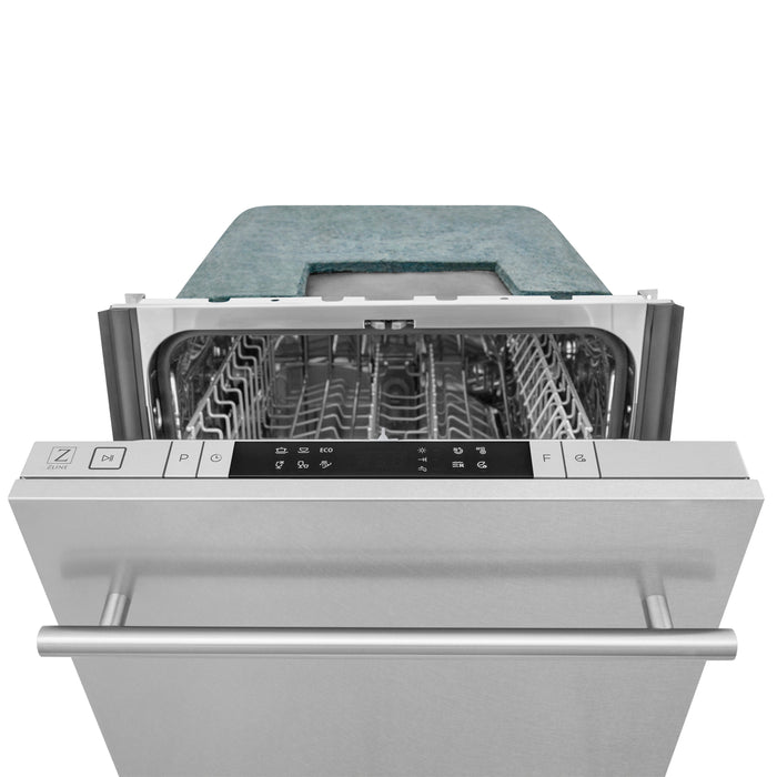 ZLINE 18 in. Top Control Dishwasher in DuraSnow® Stainless Steel with Stainless Steel Tub, DW-SN-18