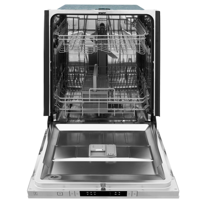 ZLINE 24 in. Top Control Dishwasher in Stainless Steel and Traditional Style Handle, DW-304-H-24