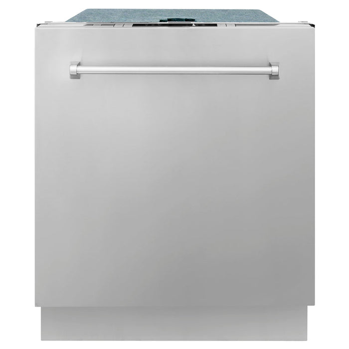 ZLINE Appliance Package - 48" Gas Range, Range Hood Insert, Microwave Drawer and Dishwasher, 4KP-SGRRHI48-MWDW