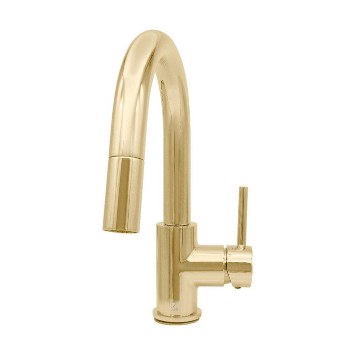 ZLINE Dante Pull Down Single Handle Kitchen Faucet in Polished Gold (DNT-KF-PG)