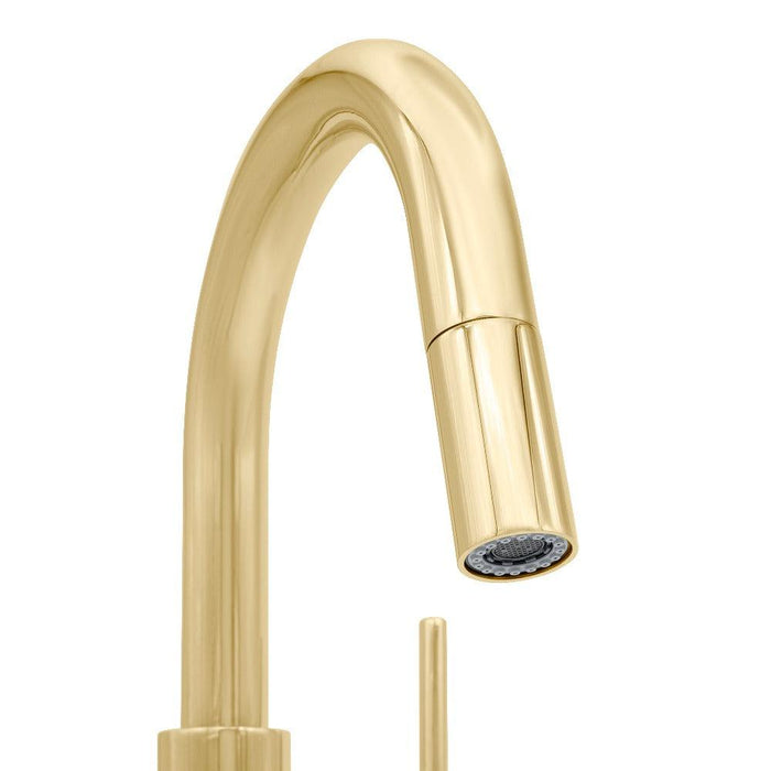 ZLINE Dante Pull Down Single Handle Kitchen Faucet in Polished Gold (DNT-KF-PG)