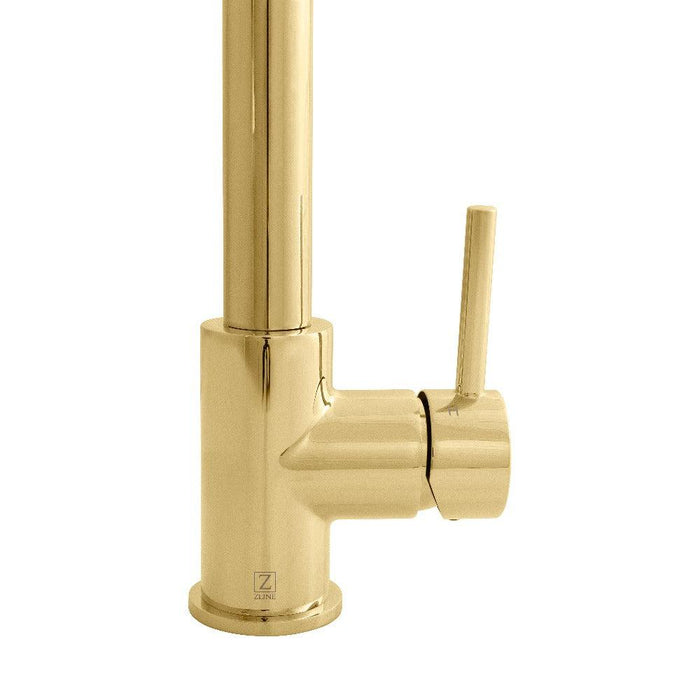 ZLINE Edison Pull Down Single Handle Kitchen Faucet in Polished Gold (EDS-KF-PG)