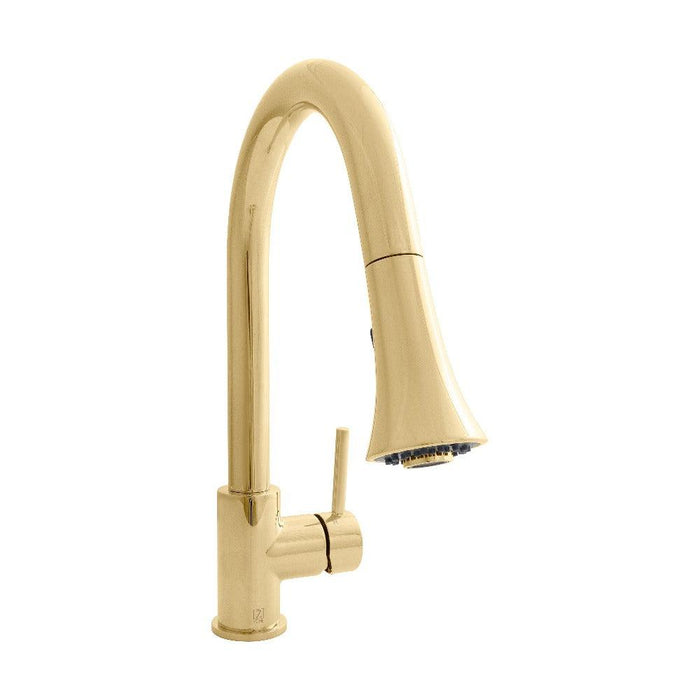 ZLINE Edison Pull Down Single Handle Kitchen Faucet in Polished Gold (EDS-KF-PG)