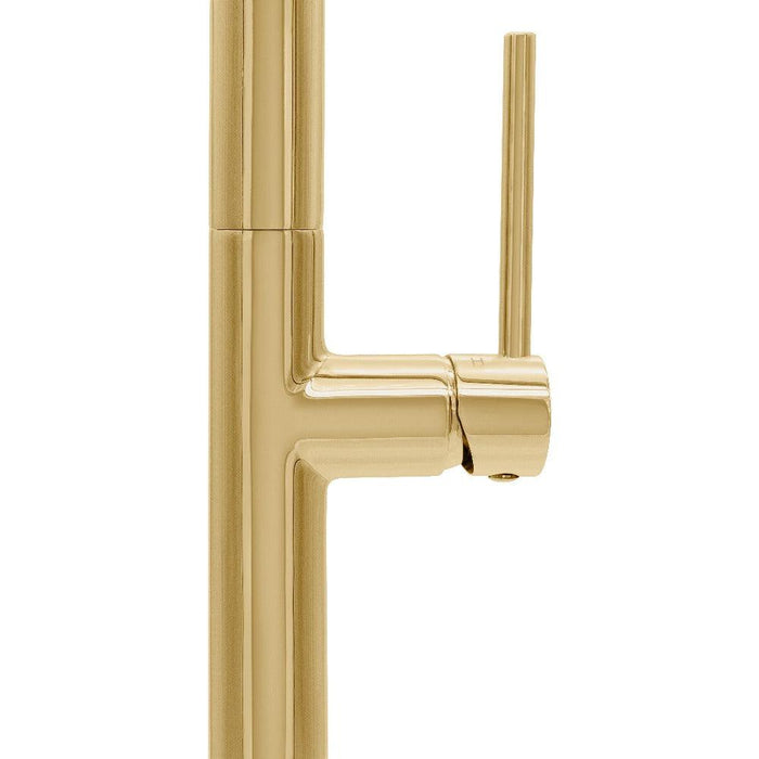 ZLINE Voltaire Pull Down Single Handle Kitchen Faucet in Polished Gold (VLT-KF-PG)