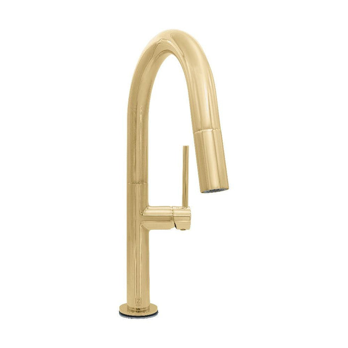 ZLINE Voltaire Pull Down Single Handle Kitchen Faucet in Polished Gold (VLT-KF-PG)