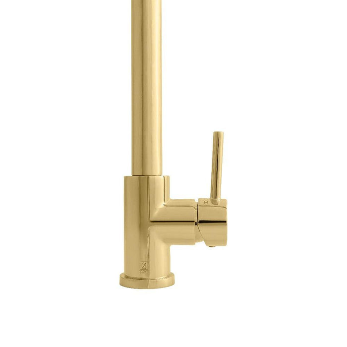 ZLINE Van Gogh Pull Down Spring Kitchen Faucet with Pot Filler in Polished Gold (VNG-KF-PG)