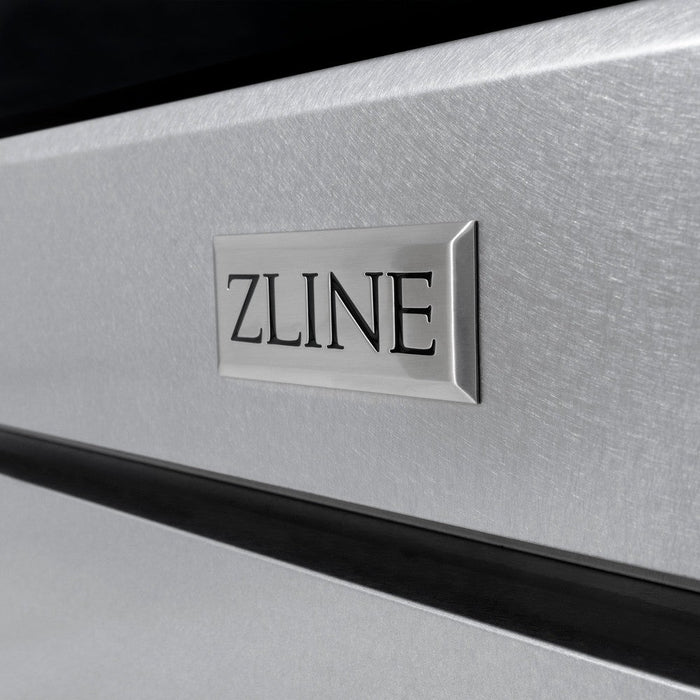 ZLINE 48" 6.7 cu. ft. Paramount Double Oven Dual Fuel Range in DuraSnow® Stainless Steel with 8 Brass Burners, SDRS-BR-48