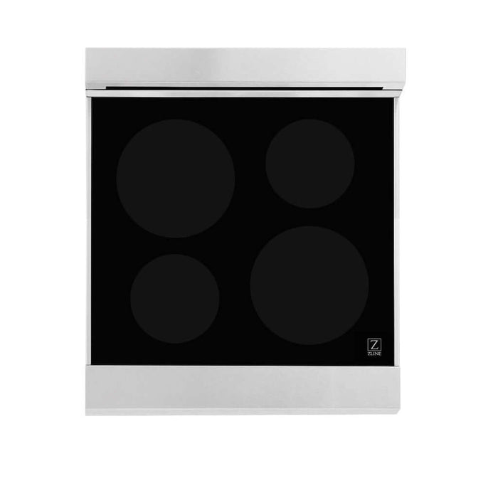 ZLINE 24 in. 2.8 cu. ft. Legacy Induction Range with 4 Element Cooktop and Electric Oven in DuraSnow® Stainless Steel (RAINDS-SN-24)