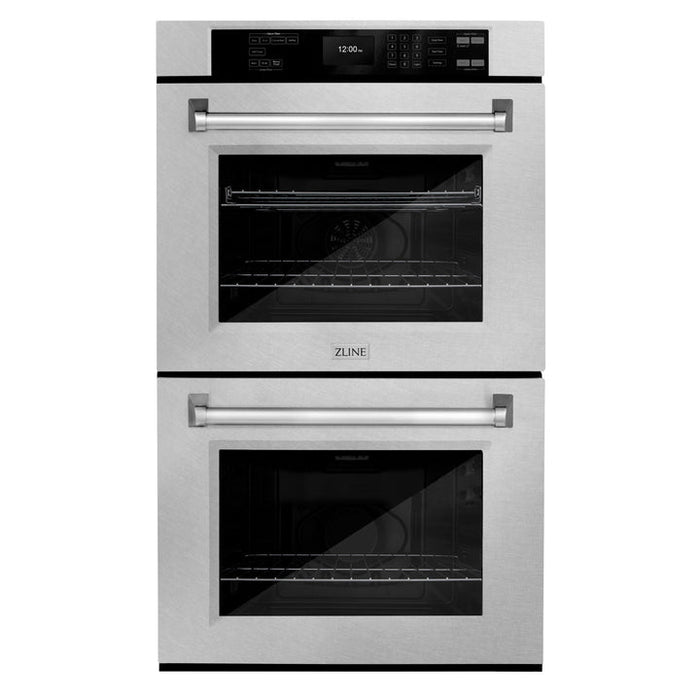 ZLINE 30" Professional Double Wall Oven with Air Fry and Self-Clean in DuraSnow® Stainless Steel, WADS-30