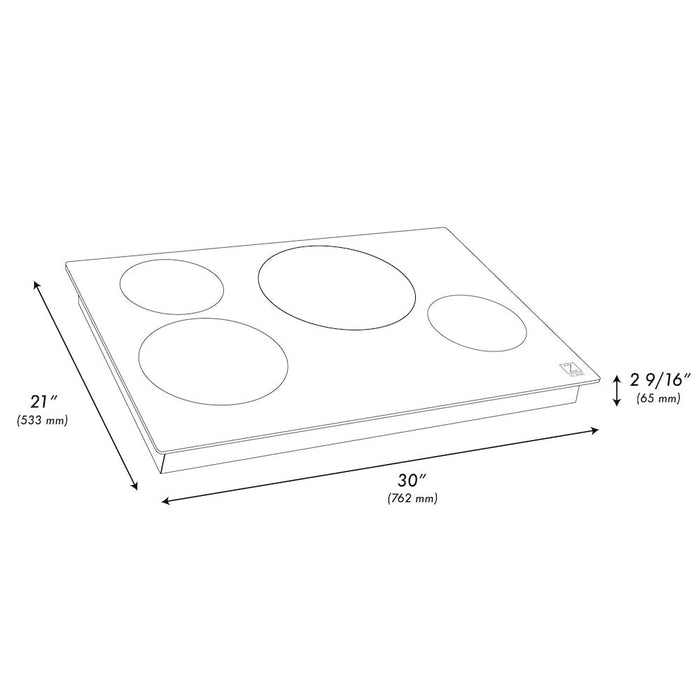 ZLINE 30 in. Induction Cooktop with 4 Burners (RCIND-30)