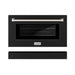 ZLINE Black Matte Range Door for SGR Models (SR-DR-BLM) front, oven closed.