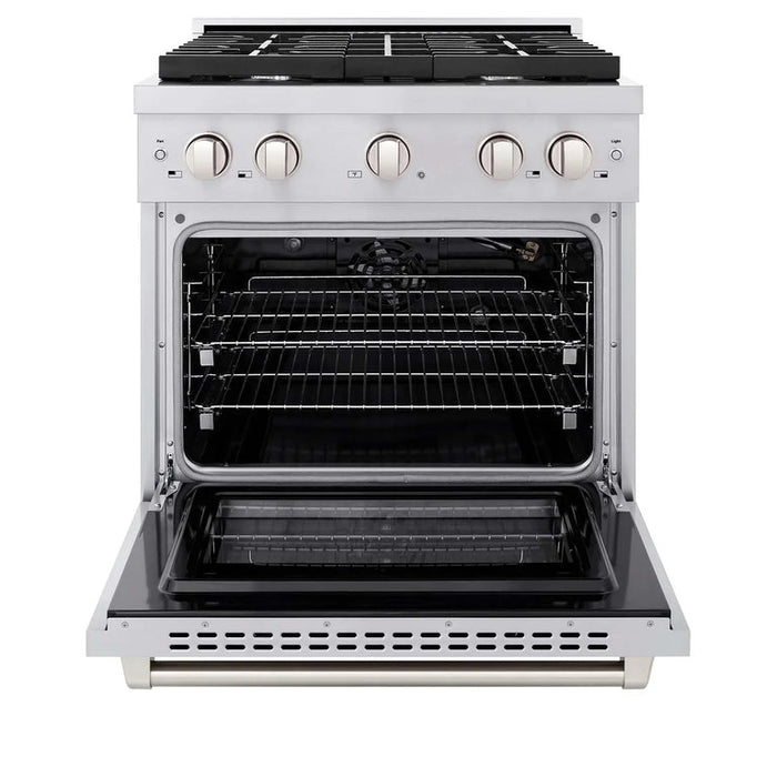 ZLINE Appliance Package - 30 in. Gas Range, Range Hood, 3 Rack Dishwasher, 3KP-SGRRH30-DWV