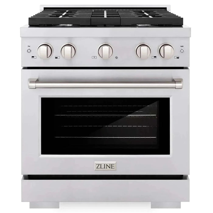 ZLINE Appliance Package - 30 Inch Gas Range and Over-the-Range Microwave, 2KP-SGROTR30