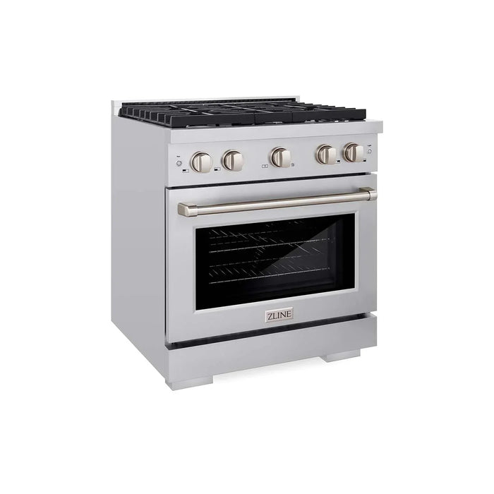 ZLINE Paramount 30" Gas Range with Convection Oven and 4 Burners in Stainless Steel, SGR30