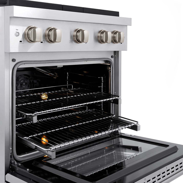 ZLINE Paramount 30" Gas Range with Convection Oven and 4 Burners in Stainless Steel, SGR30