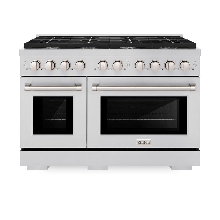 ZLINE Paramount 48” Gas Range with Convection Oven and 8 Burners in Stainless Steel, SGR48