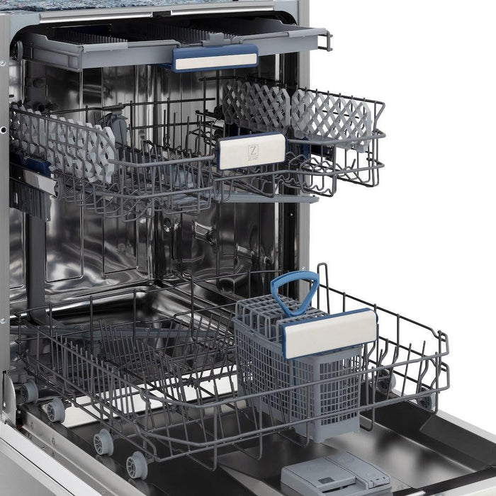 ZLINE 24 in. Tallac Series 3rd Rack Tall Tub Dishwasher in Stainless Steel, 51dBa (DWV-304-24)