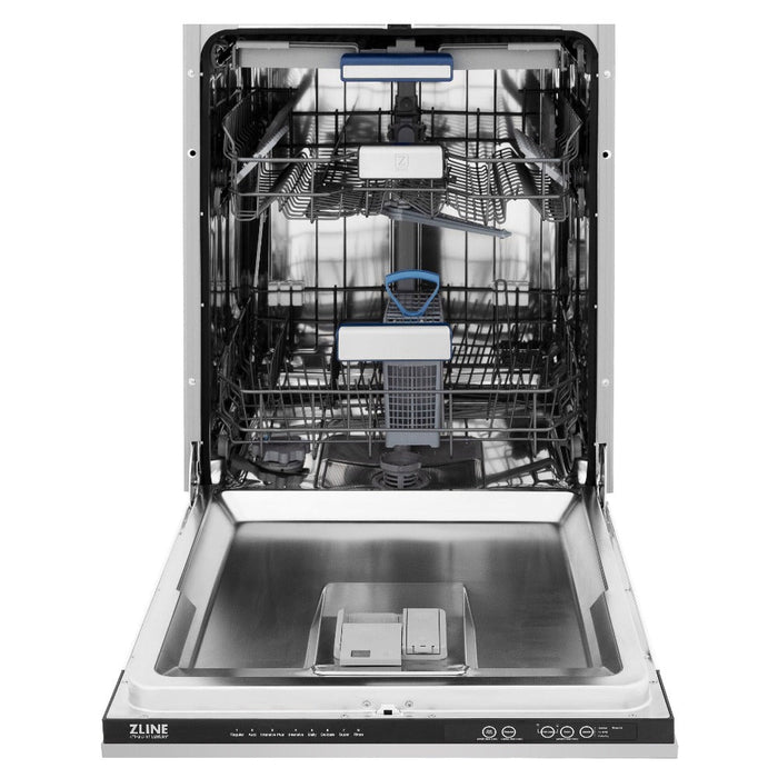 ZLINE 24 in. Tallac Series 3rd Rack Dishwasher in Stainless Steel with Traditional Handle, 51dBa (DWV-304-24)