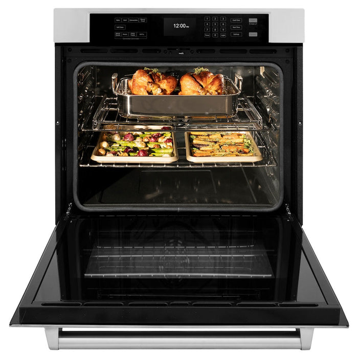 ZLINE 30 in. Professional True Convection Single Wall Oven with Air Fry and Self Clean in Stainless Steel (WAS-30)