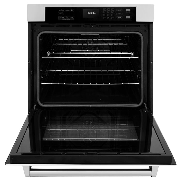 ZLINE 30" Professional Single Wall Oven with Air Fry and Self-Clean in Stainless Steel with White Matte Door, WAS-WM-30