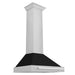 ZLINE 30 in. Stainless Steel Range Hood with Stainless Steel Handle and Colored Shell Options (KB4STX-30) Stainless Steel with Black Matte Shell