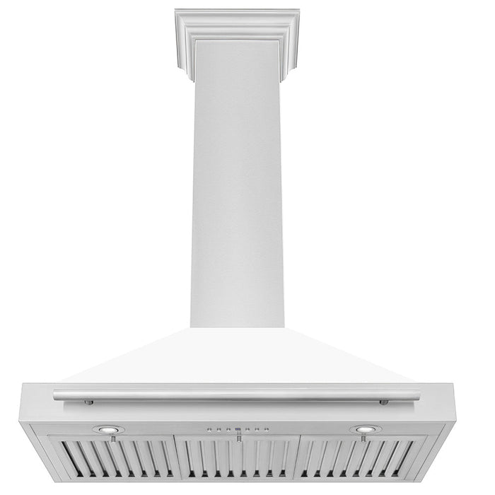 ZLINE 36 in. Convertible Stainless Steel Range Hood with Stainless Steel Handle and Color Options (KB4STX-36)