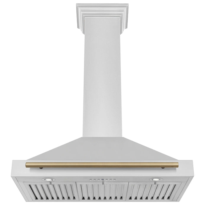 ZLINE Autograph Edition 36 in. Convertible Stainless Steel Range Hood with Stainless Steel Shell and Accents (KB4STZ-36)