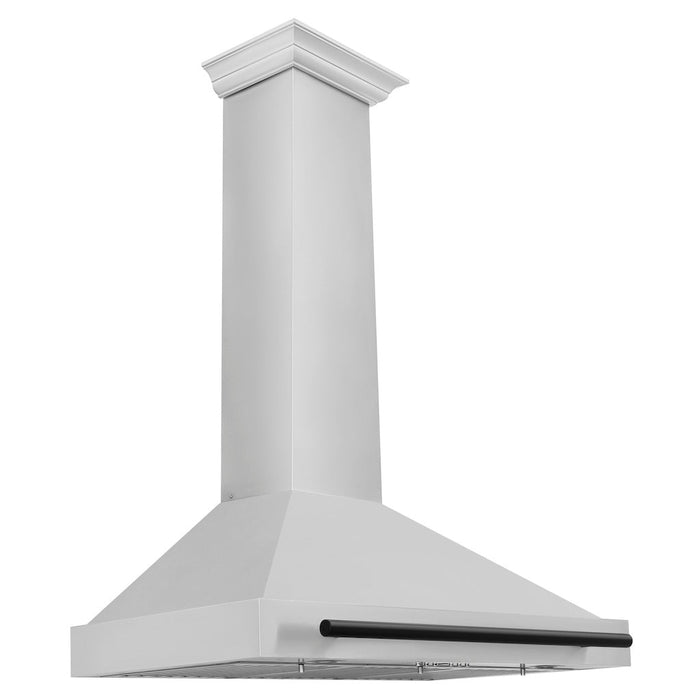 ZLINE Autograph Edition Convertible Stainless Steel Range Hood with Stainless Steel Shell and Matte Black Accents (KB4STZ-MB)