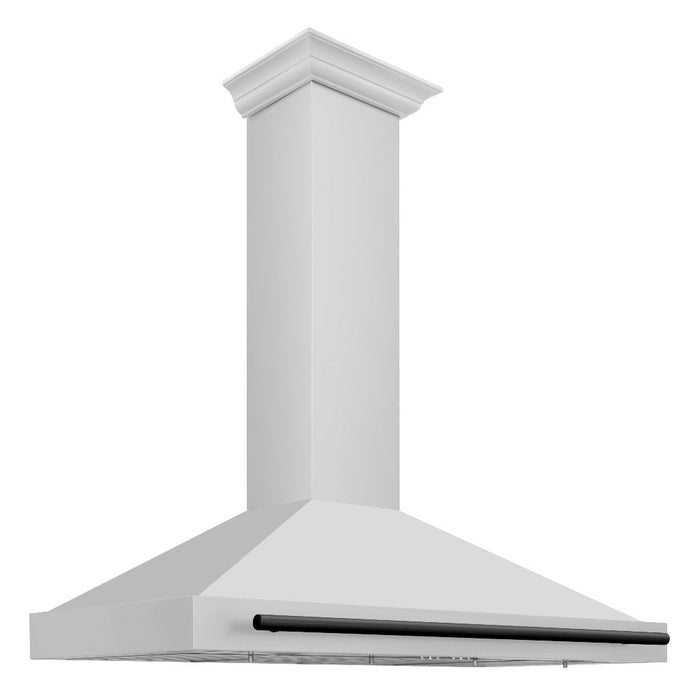 ZLINE Autograph Edition 48 in. Stainless Steel Range Hood with Stainless Steel Shell and Accents (KB4STZ-48) Stainless Steel with Matte Black Accents