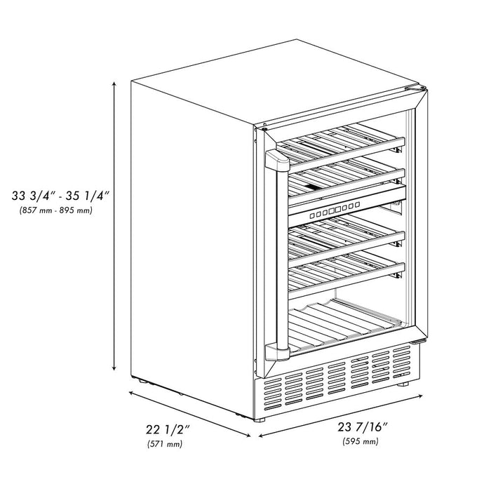 ZLINE Kitchen Package with 24 in. Wine Cooler and 24 in. Beverage Fridge (2KP-RBV-RWV)