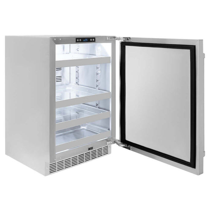 ZLINE 24 in. Touchstone 151 Can Beverage Fridge With Solid Stainless Steel Door (RBSO-ST-24)