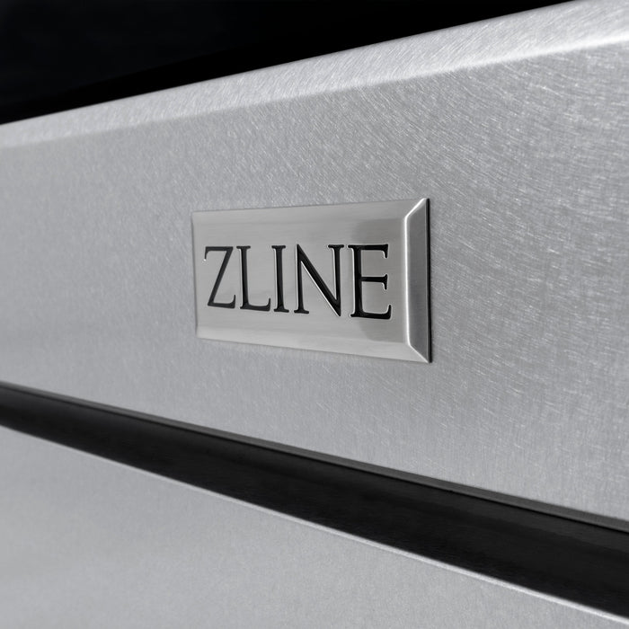 ZLINE 48" 6.7 cu. ft. Select Double Oven Dual Fuel Range with 8 Burners in DuraSnow® Stainless Steel, HDRS-48