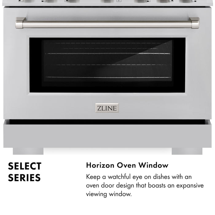 ZLINE 48" 6.7 cu. ft. Select Double Oven Gas Range with 8 Burners in Stainless Steel, HGR48