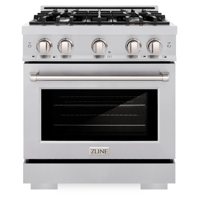 ZLINE 30" 4.2 cu. ft. Select Gas Range with 4 Burners in Stainless Steel, HGR30