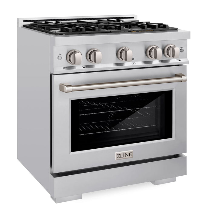 ZLINE 30" 4.2 cu. ft. Select Gas Range with 4 Burners in Stainless Steel, HGR30