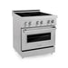 ZLINE 30 in. 4.0 cu. ft. Legacy Induction Range with 4 Element Cooktop and Electric Oven in DuraSnow® Stainless Steel (RAINDS-SN-30)