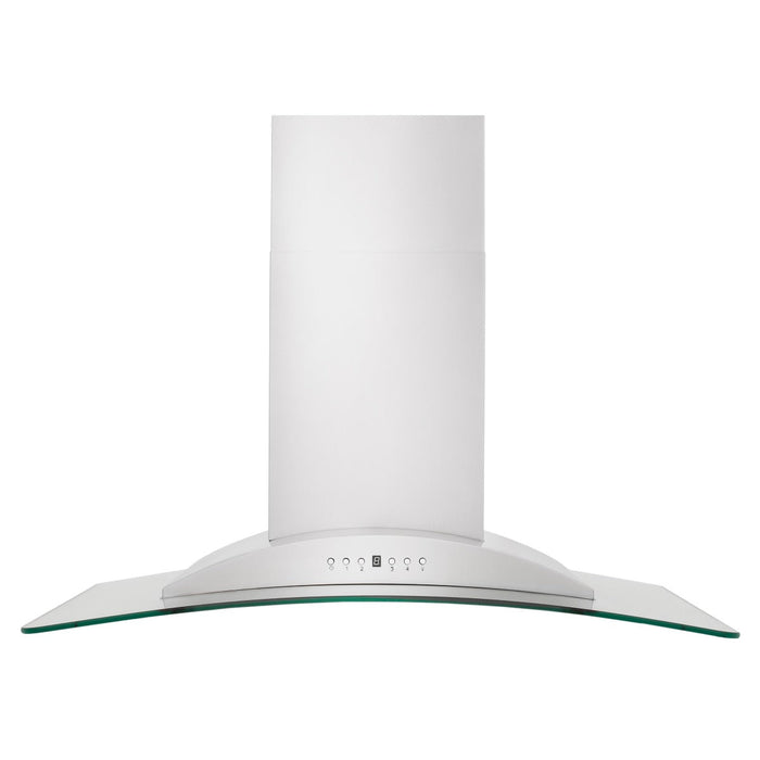 ZLINE 36 in. Convertible Vent Wall Mount Range Hood in Stainless Steel & Glass, KN-36