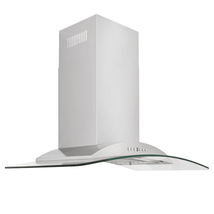 ZLINE 30 in. Convertible Vent Wall Mount Range Hood in Stainless Steel & Glass, KN-30