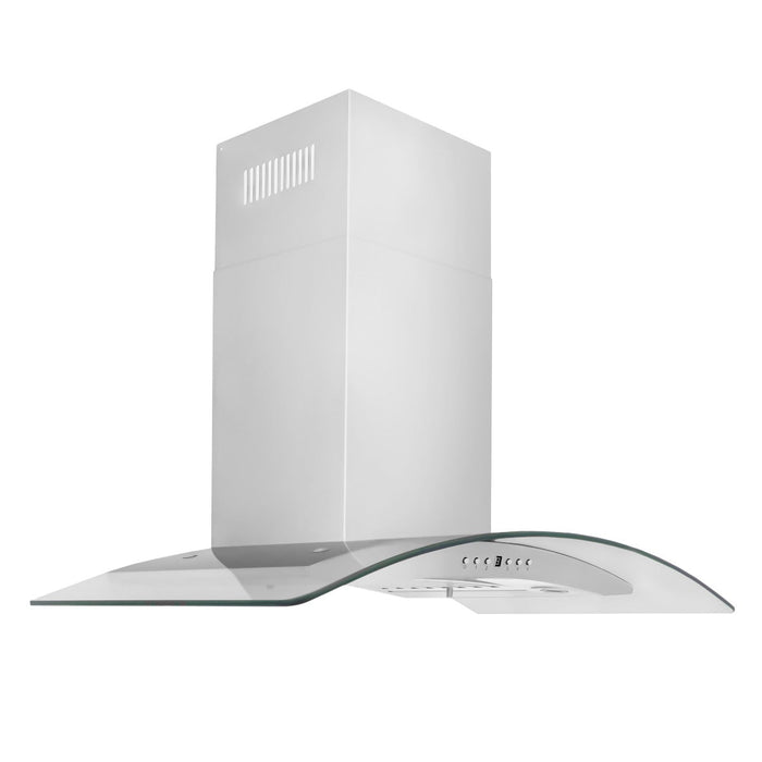 ZLINE 36 in. Convertible Vent Wall Mount Range Hood in Stainless Steel & Glass, KN4-36