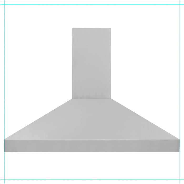 ZLINE Professional Convertible Vent Wall Mount Range Hood in Stainless Steel (597) front.